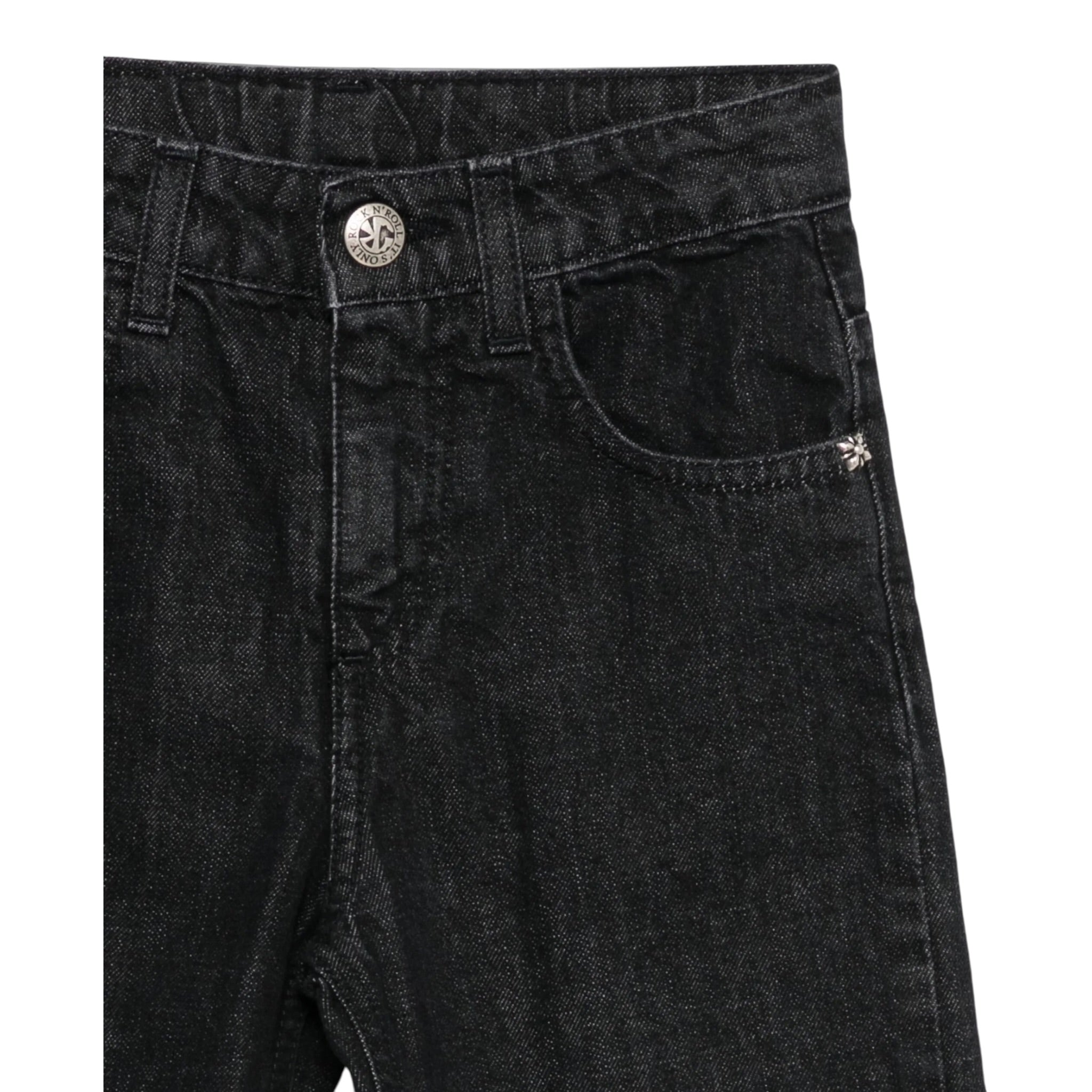 John Richmond Jeans tinta unita con Logo Nero per Bambino RBA25226JEXX NERO JOHN RICHMOND 