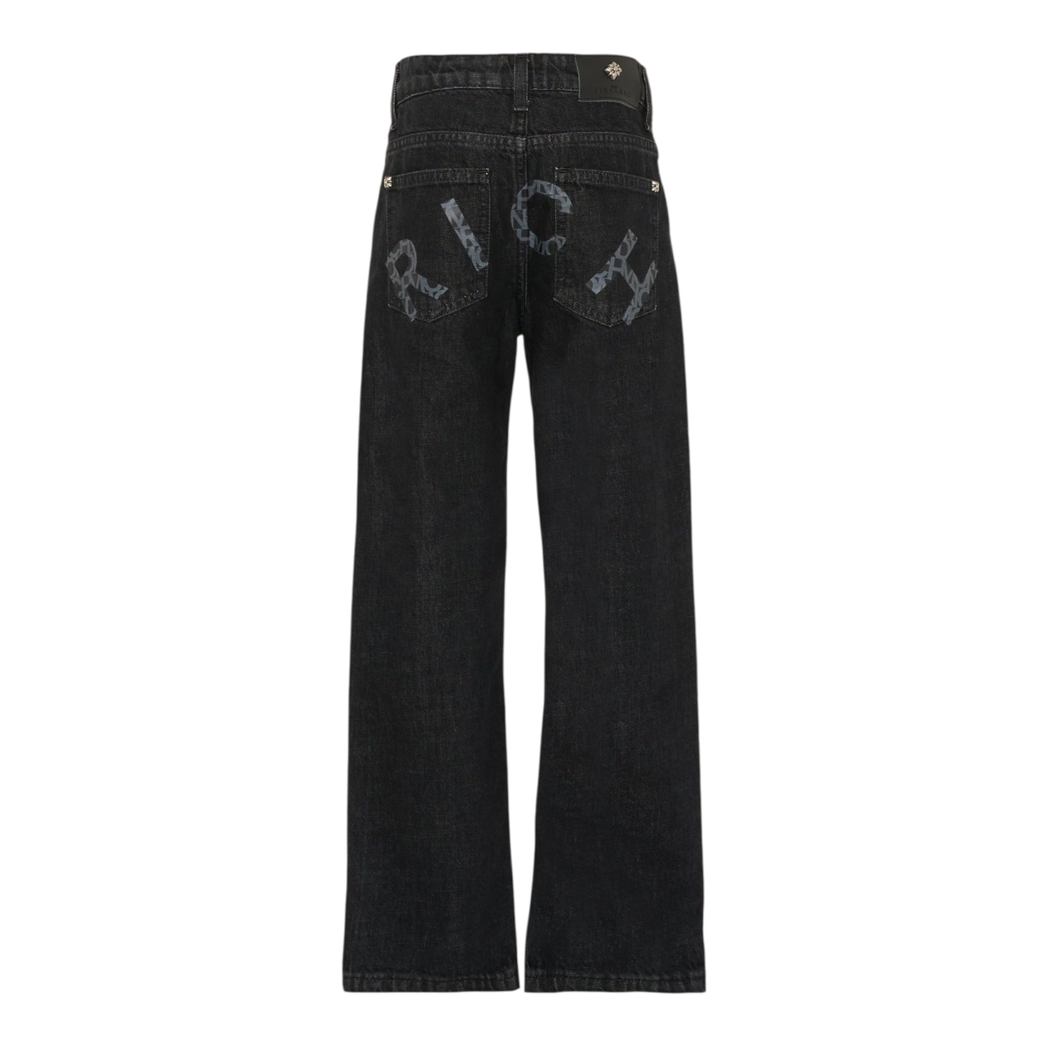 John Richmond Jeans tinta unita con Logo Nero per Bambino RBA25226JEXXXX NERO JOHN RICHMOND 