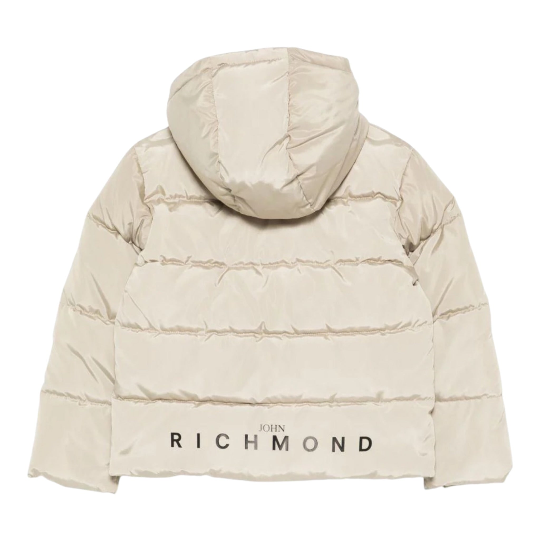 John Richmond Giubbino tinta unita con Zip E Cappuccio Beige per Neonato RBA25233PI BEIGE JOHN RICHMOND 
