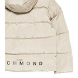 John Richmond Giubbino tinta unita con Zip E Cappuccio Beige per Neonato RBA25233PI BEIGE JOHN RICHMOND 