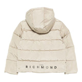 John Richmond Giubbino tinta unita con Zip E Cappuccio Beige per Bambino RBA25233PIJ BEIGE JOHN RICHMOND 