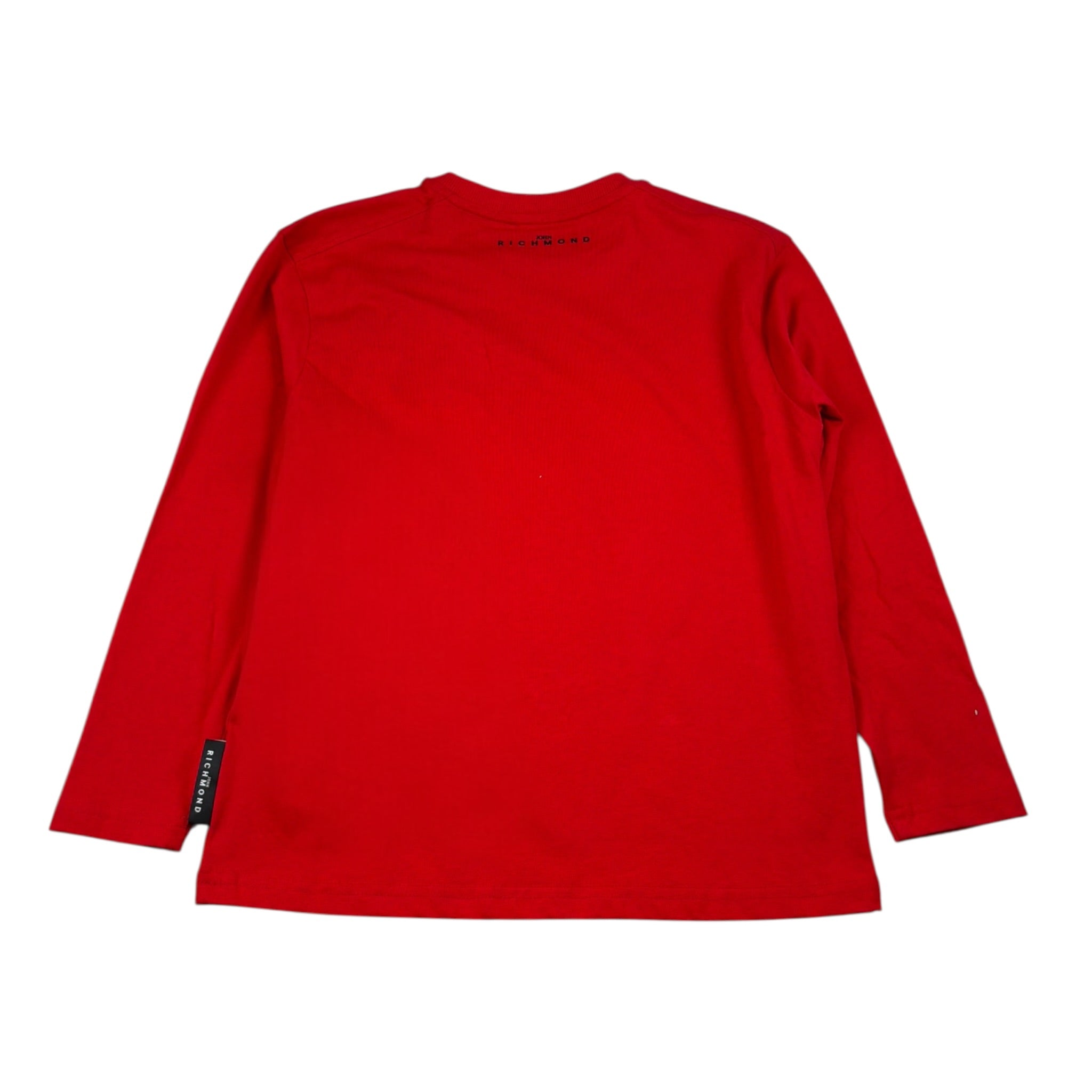 John Richmond Shirt tinta unita Girocollo con Logo Rosso per Bambino RBA26016TS ROSSO JOHN RICHMOND 