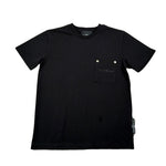 John Richmond T-Shirt tinta unita con Taschino Nero per Bambino RBA26031TS NERO JOHN RICHMOND 