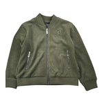John Richmond Felpa tinta unita con Zip E Stampa Verde per Bambino RBA26033FE VERDE JOHN RICHMOND 