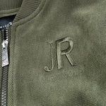 John Richmond Felpa tinta unita con Zip E Stampa Verde per Bambino RBA26033FE VERDE JOHN RICHMOND 