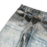 John Richmond Jeans tinta unita con Stampa Azzurro per Bambino RBA26035JE AZZURRO JOHN RICHMOND 