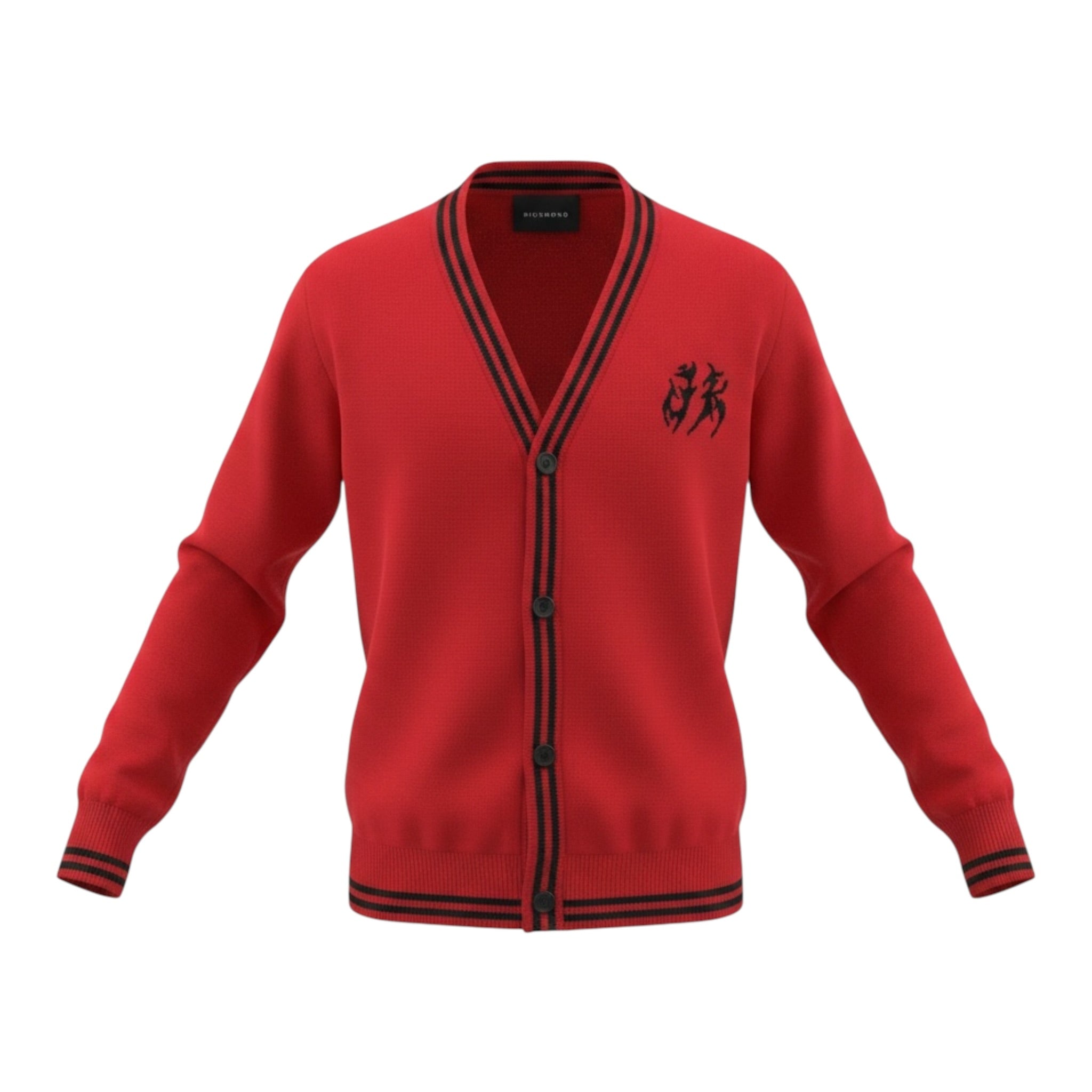 John Richmond Cardigan tinta unita con Stampa Rosso per Bambino RBA26050CD ROSSO JOHN RICHMOND 