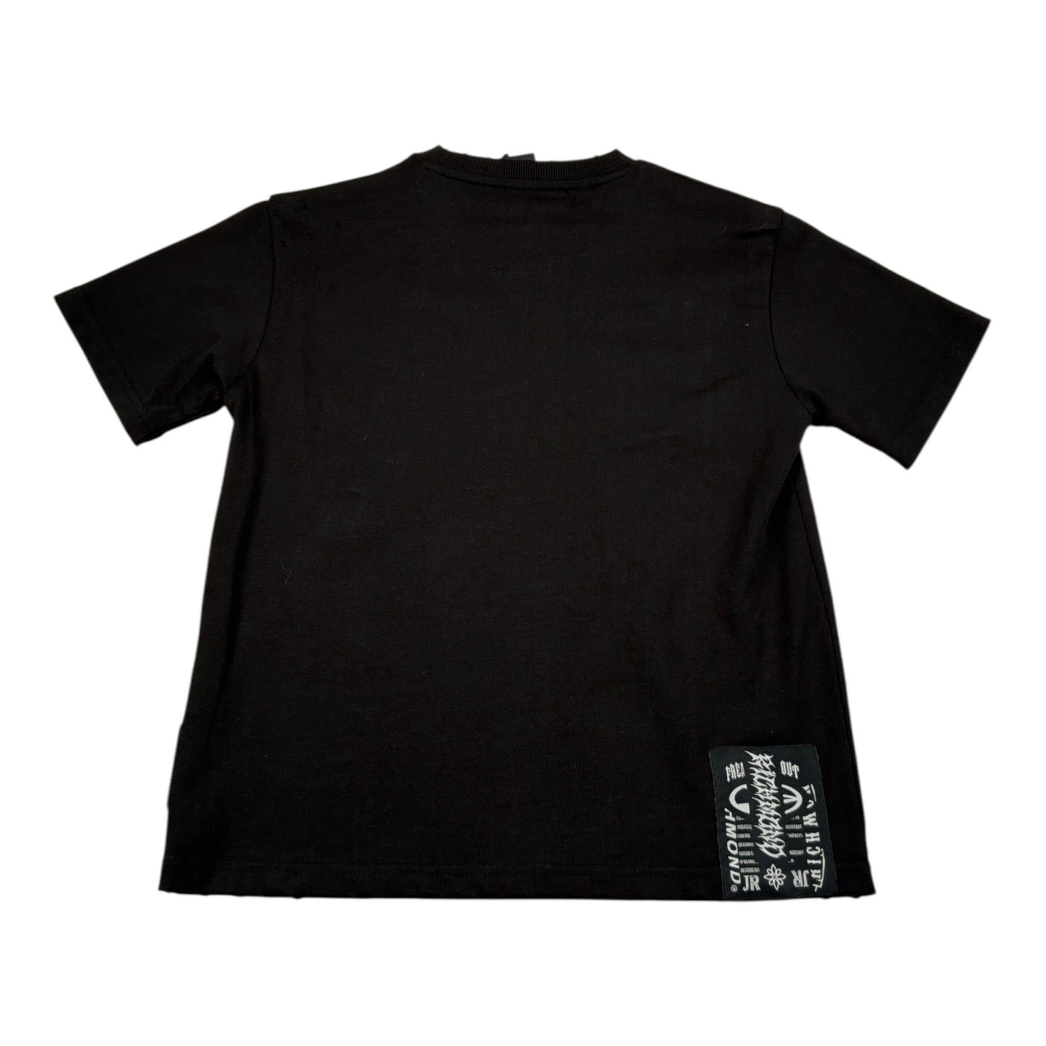 John Richmond T-Shirt tinta unita con Stampa Nero per Bambino RBA26053TS NERO JOHN RICHMOND 