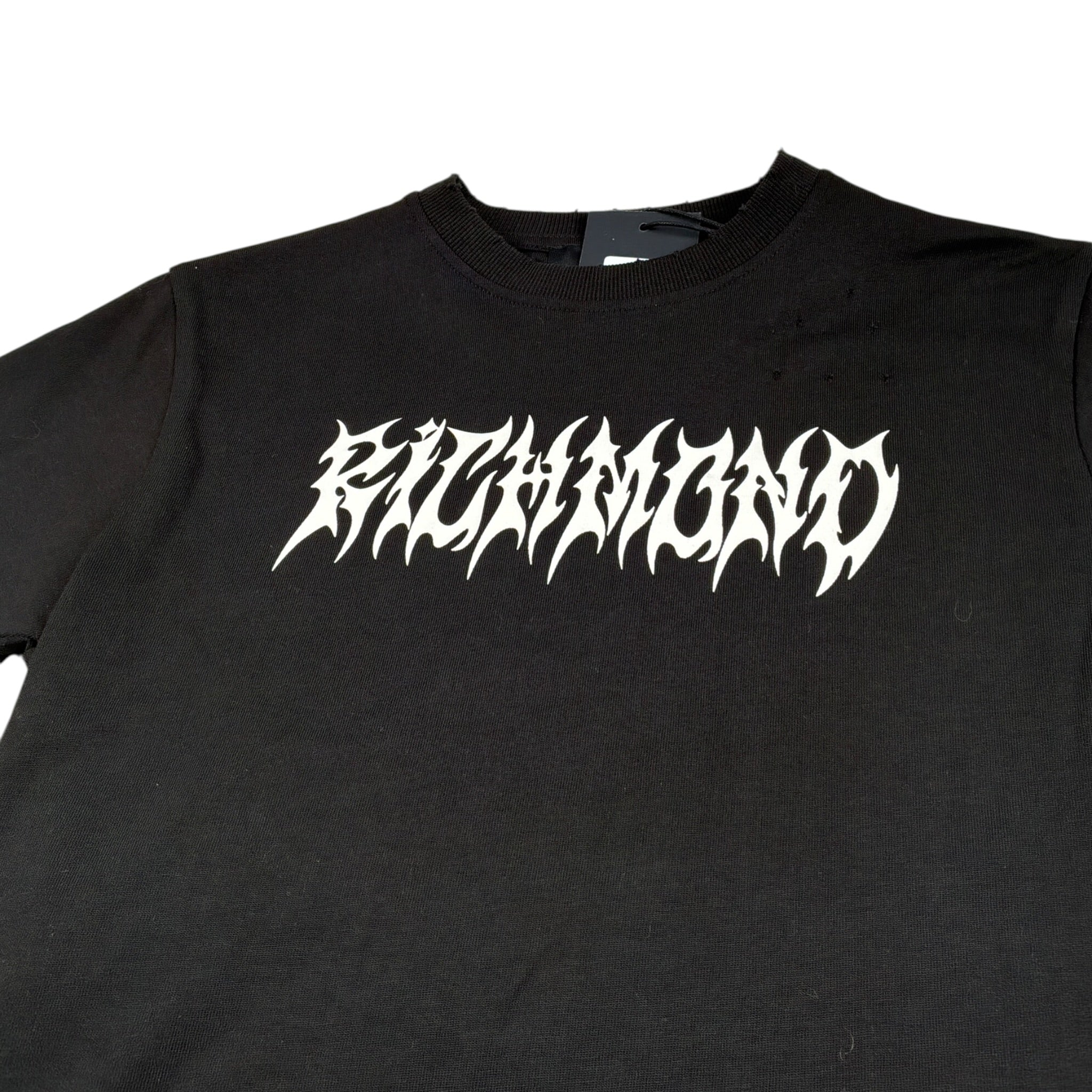 John Richmond T-Shirt tinta unita con Stampa Nero per Bambino RBA26053TS NERO JOHN RICHMOND 