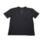 John Richmond T-Shirt tinta unita con Borchie Nero per Bambino RBA26056TS NERO JOHN RICHMOND 
