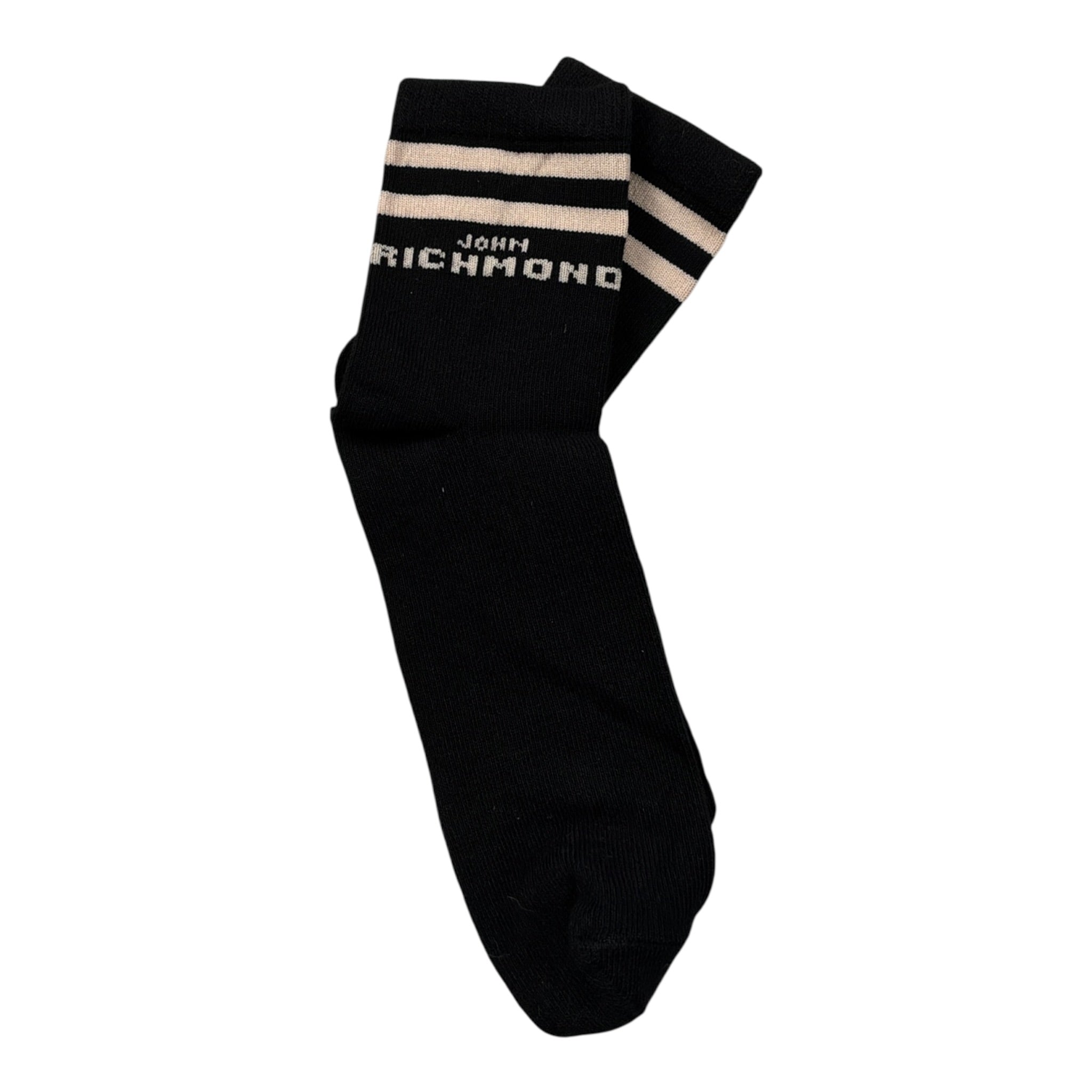 John Richmond Calzini tinta unita con Logo Nero per Bambino RBA26072CZ NERO JOHN RICHMOND 