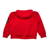 John Richmond Felpa tinta unita con Zip E Cappuccio Rosso per Bambino RBA26073FE ROSSO JOHN RICHMOND 