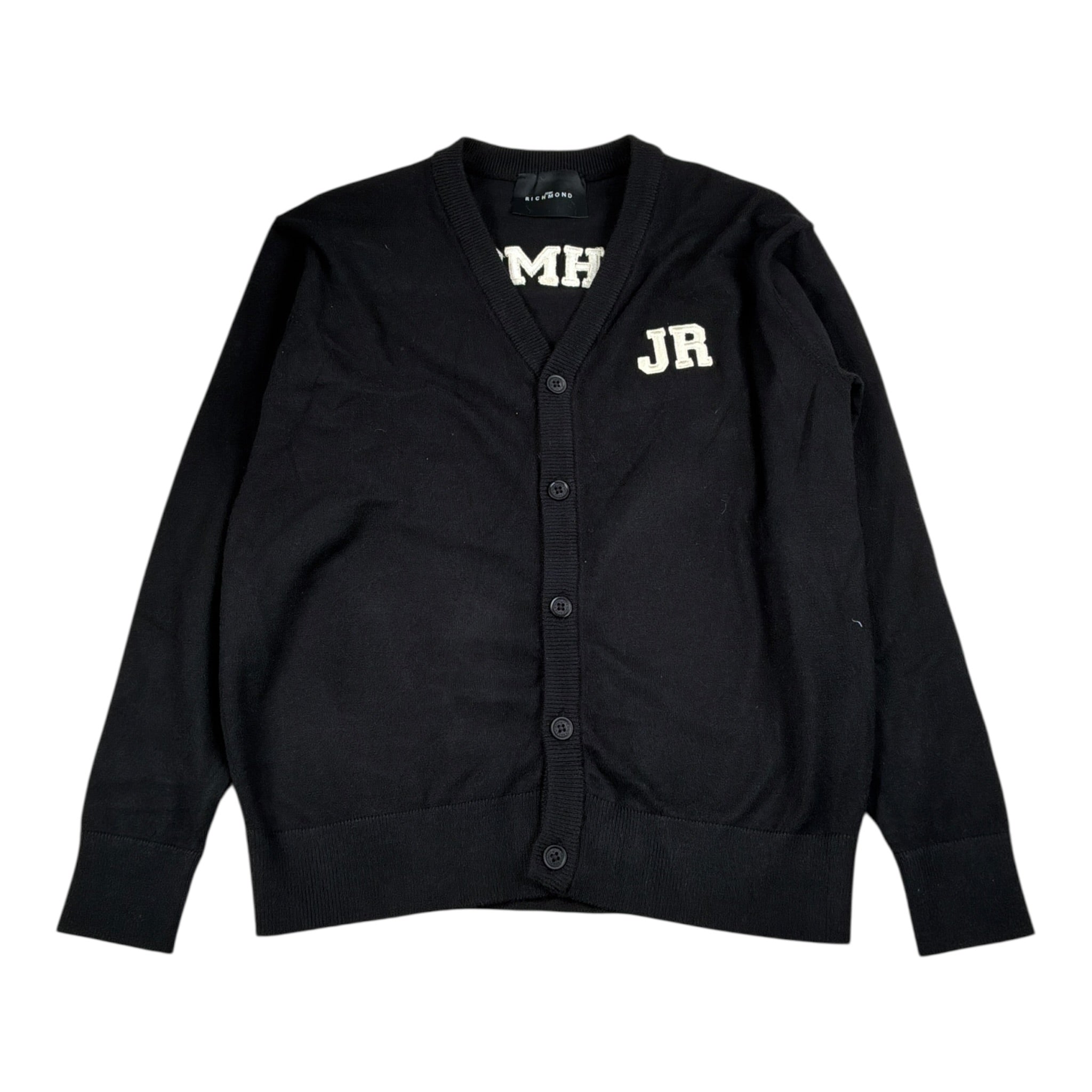 John Richmond Cardigan tinta unita con Stampa Nero per Bambino RBA26075CD NERO JOHN RICHMOND 