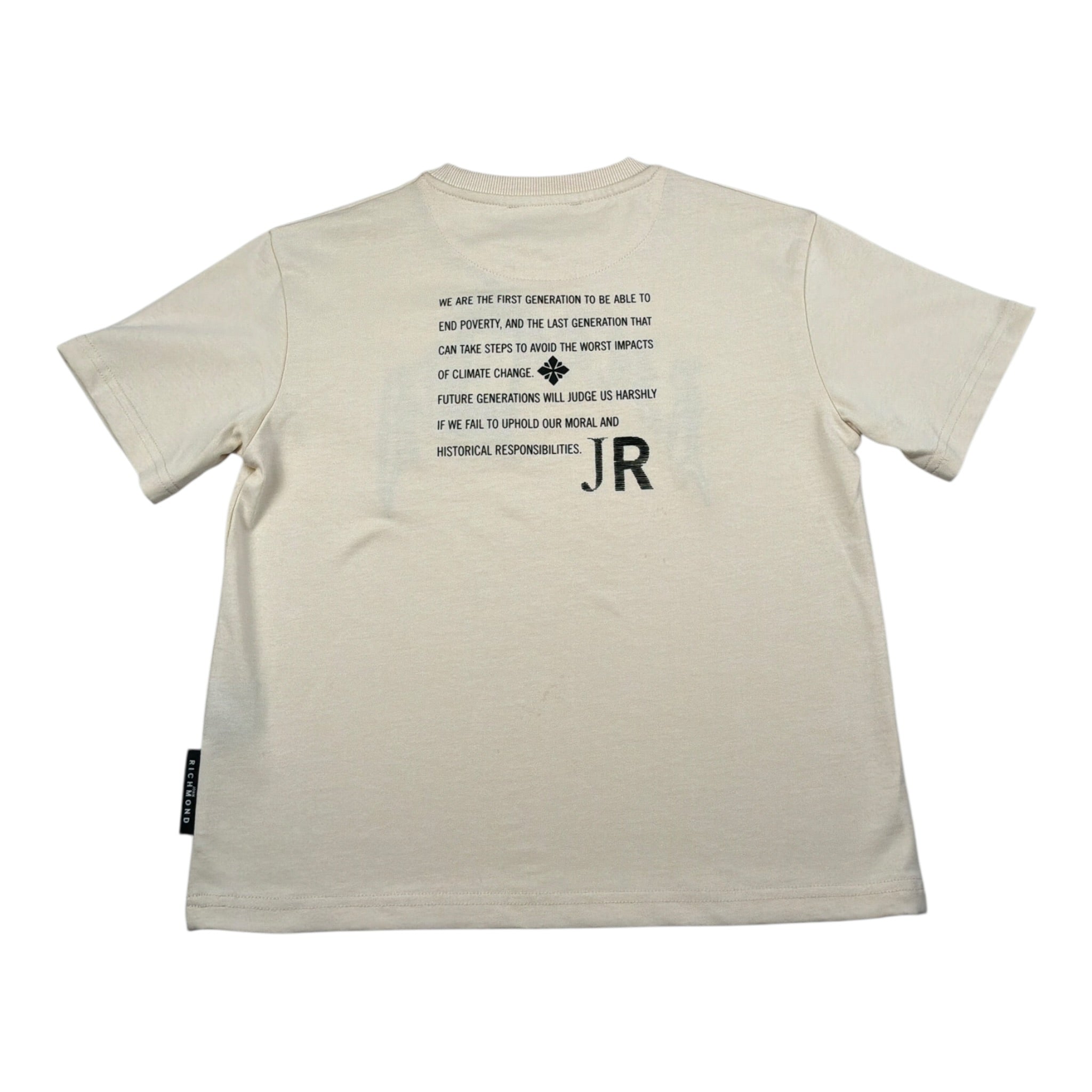 John Richmond T-Shirt tinta unita con Stampa Beige per Bambino RBA26087TS BEIGE JOHN RICHMOND 