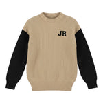 John Richmond Maglia Bicolore con Stampa Beige/Nero per Bambino RBA26092MA BEIGE/NERO JOHN RICHMOND 