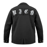 John Richmond Giubbino In Denim tinta unita con Stampa Nero per Bambino RBA26095CA NERO JOHN RICHMOND 