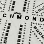 John Richmond Felpa tinta unita con Borchie Bianco per Bambino RBA26113FE BIANCO JOHN RICHMOND 