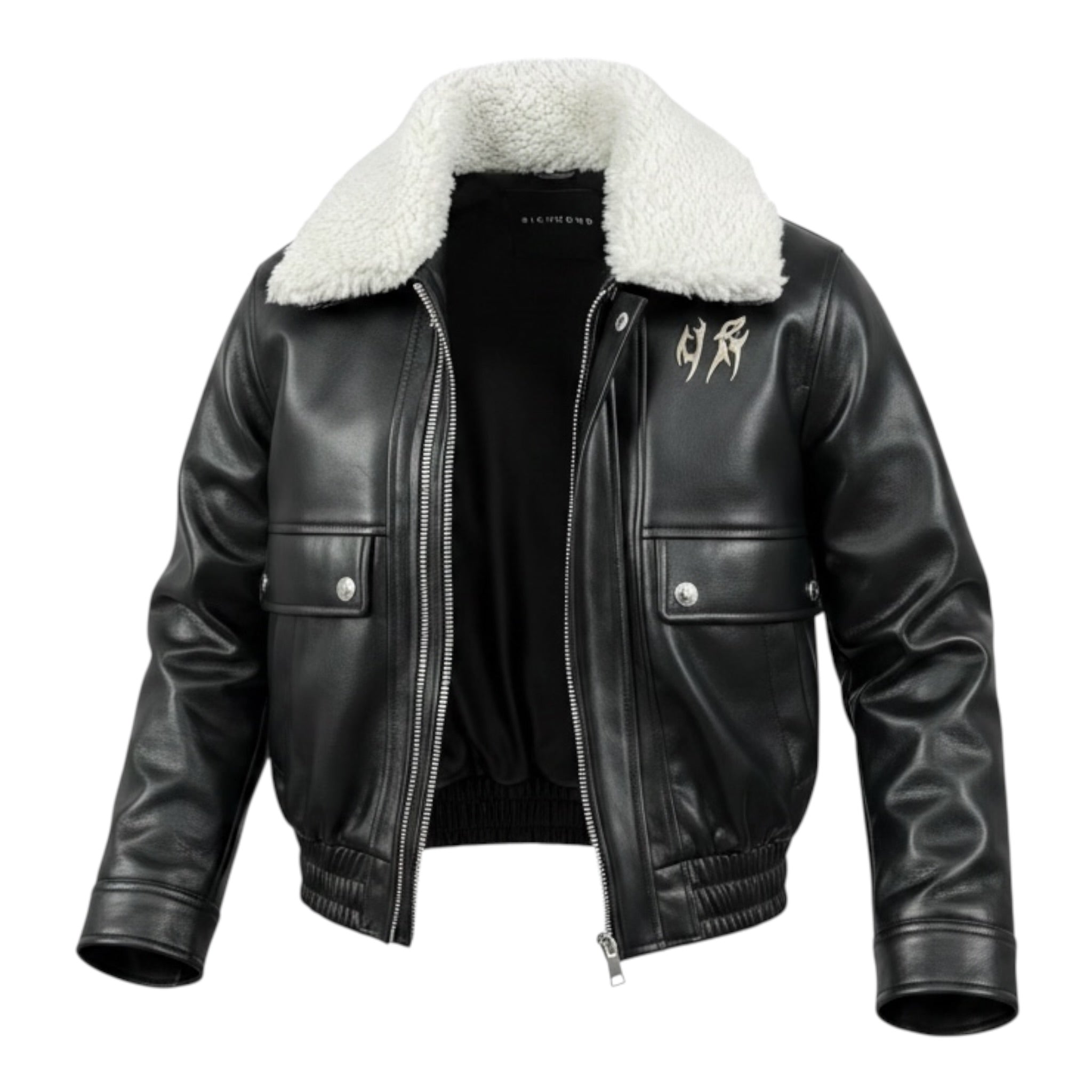 John Richmond Giubbino In Ecopelle con Pelliccia Nero per Bambino RBA26114MT NERO JOHN RICHMOND 