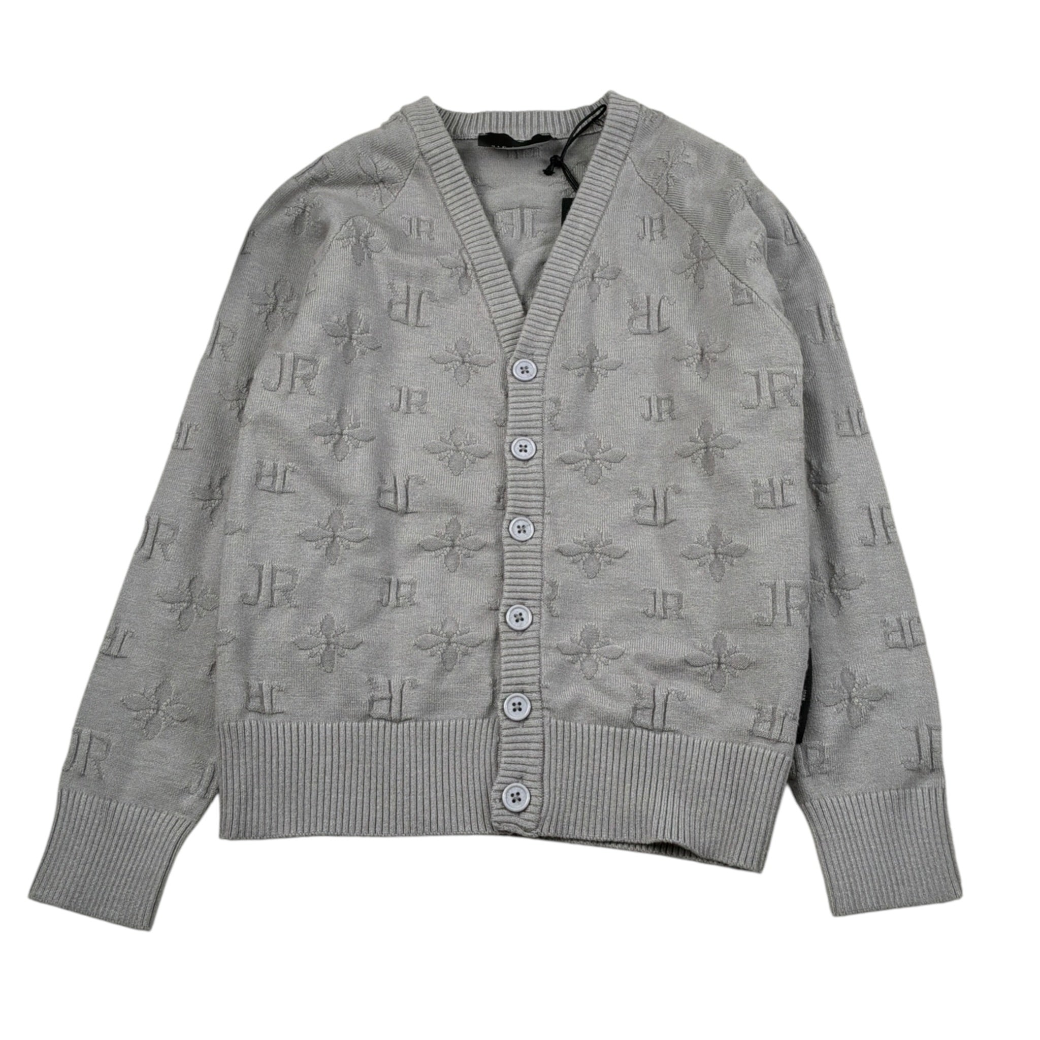 John Richmond Cardigan tinta unita Logato Grigio per Bambino RBA26122CD GRIGIO JOHN RICHMOND 