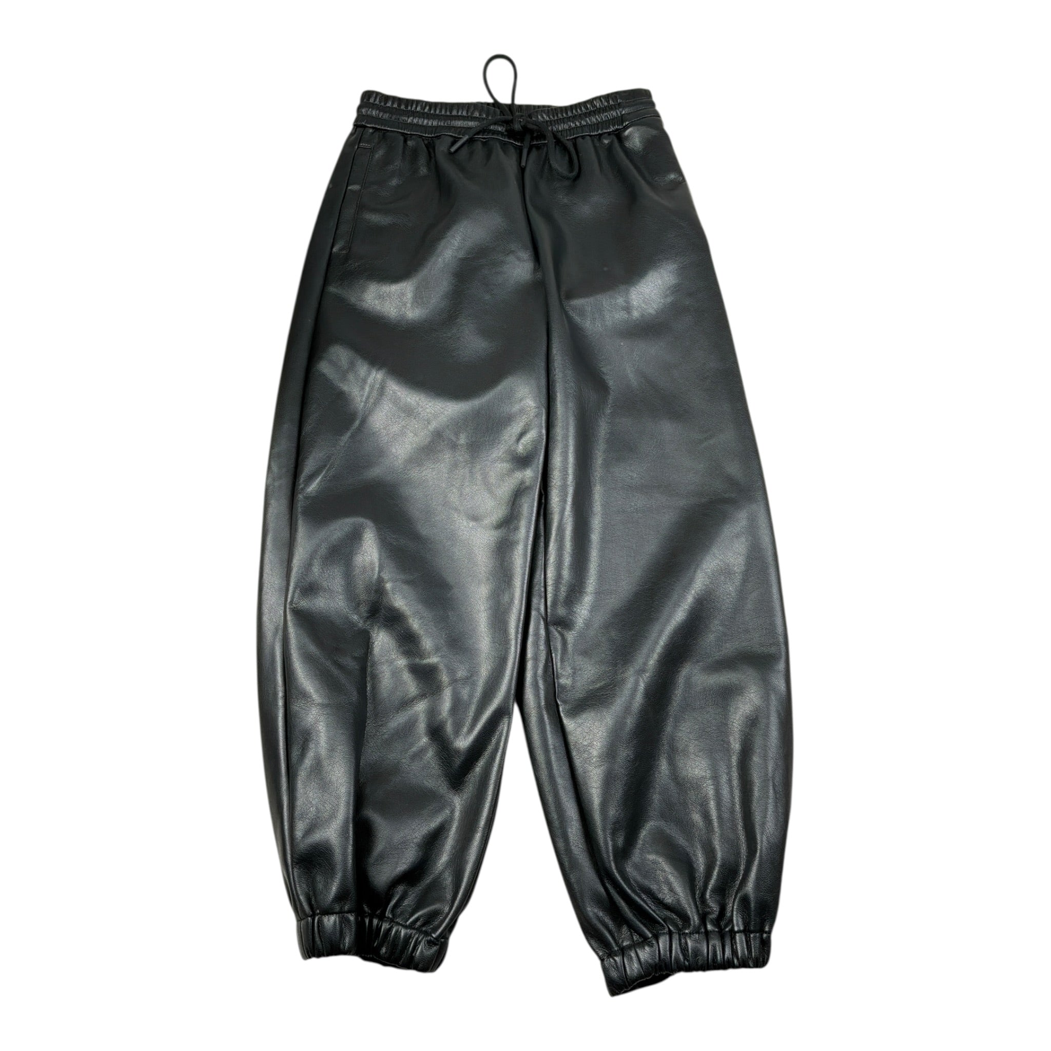 John Richmond Pantalone tinta unita In Ecopelle Nero per Bambino RBA26137PA NERO JOHN RICHMOND 