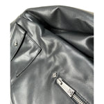 John Richmond Giubbino In Ecopelle tinta unita con Zip Nero per Bambino RBA26143CA NERO JOHN RICHMOND 