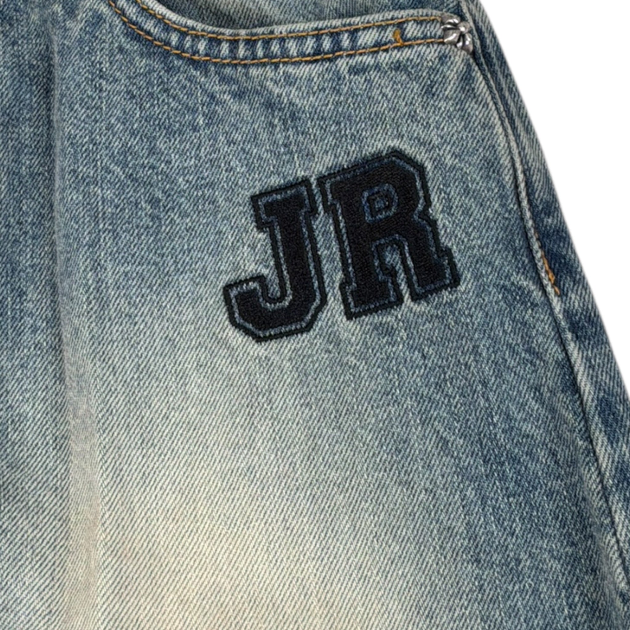 John Richmond Jeans tinta unita con Girovita Regolabile Azzurro per Bambino RBA26151JE AZZURRO JOHN RICHMOND 