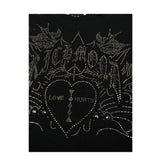 John Richmond T-Shirt Girocollo tinta unita Brillantinato Nero per Bambina RBA26159TS NERO JOHN RICHMOND 