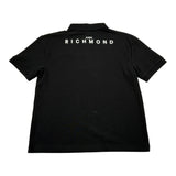 John Richmond Polo Mezza Manica tinta unita con Logo Nero per Bambino RBA26160PO NERO JOHN RICHMOND 