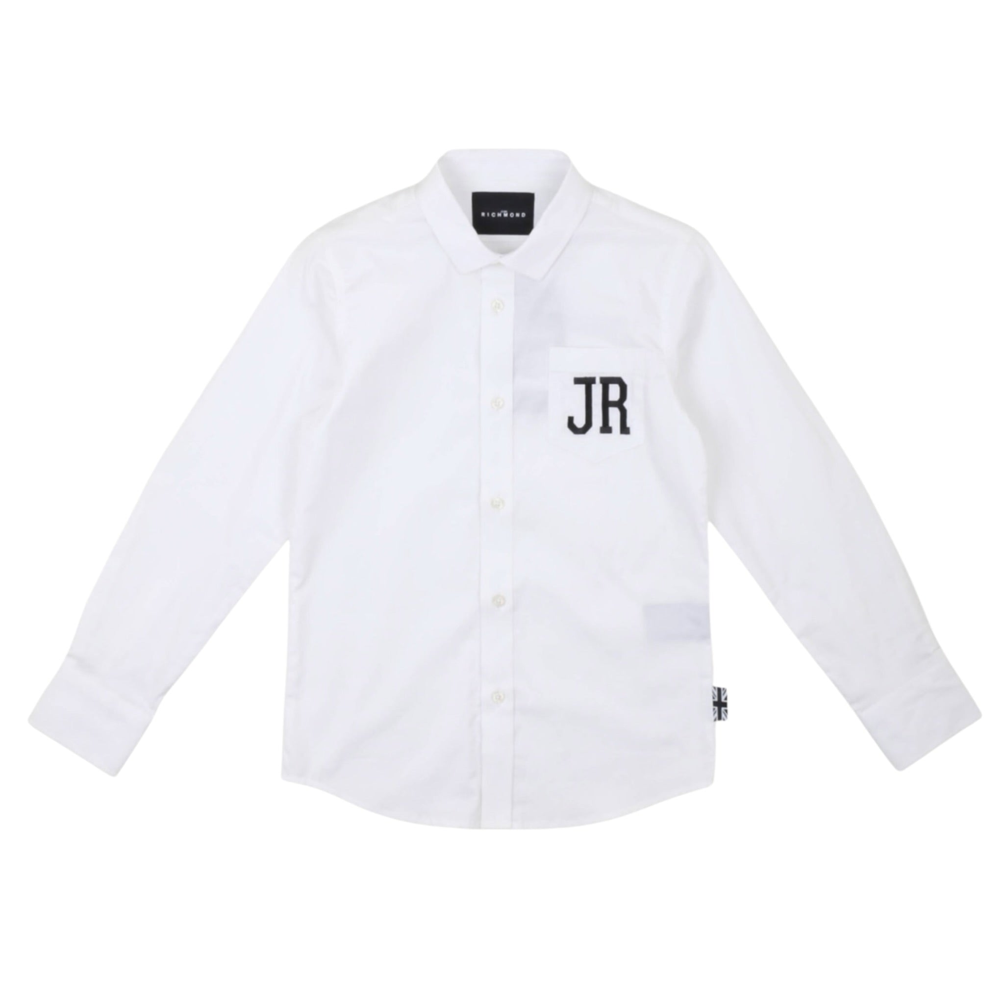 John Richmond Camicia tinta unita con Stampa Bianco per Bambino RBP25028CA BIANCO JOHN RICHMOND 