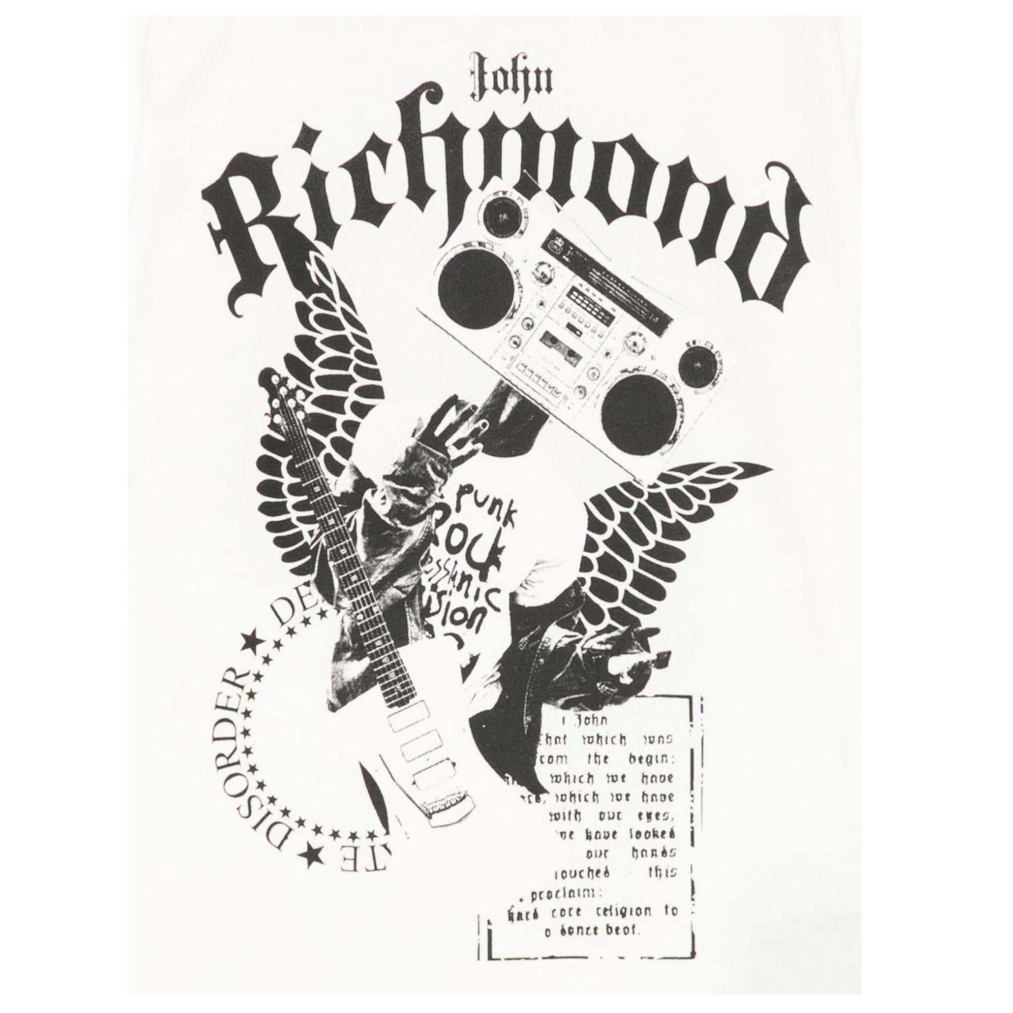 John Richmond T-Shirt tinta unita con Stampa Bianco per Bambino RBP25058TS BIANCO JOHN RICHMOND 