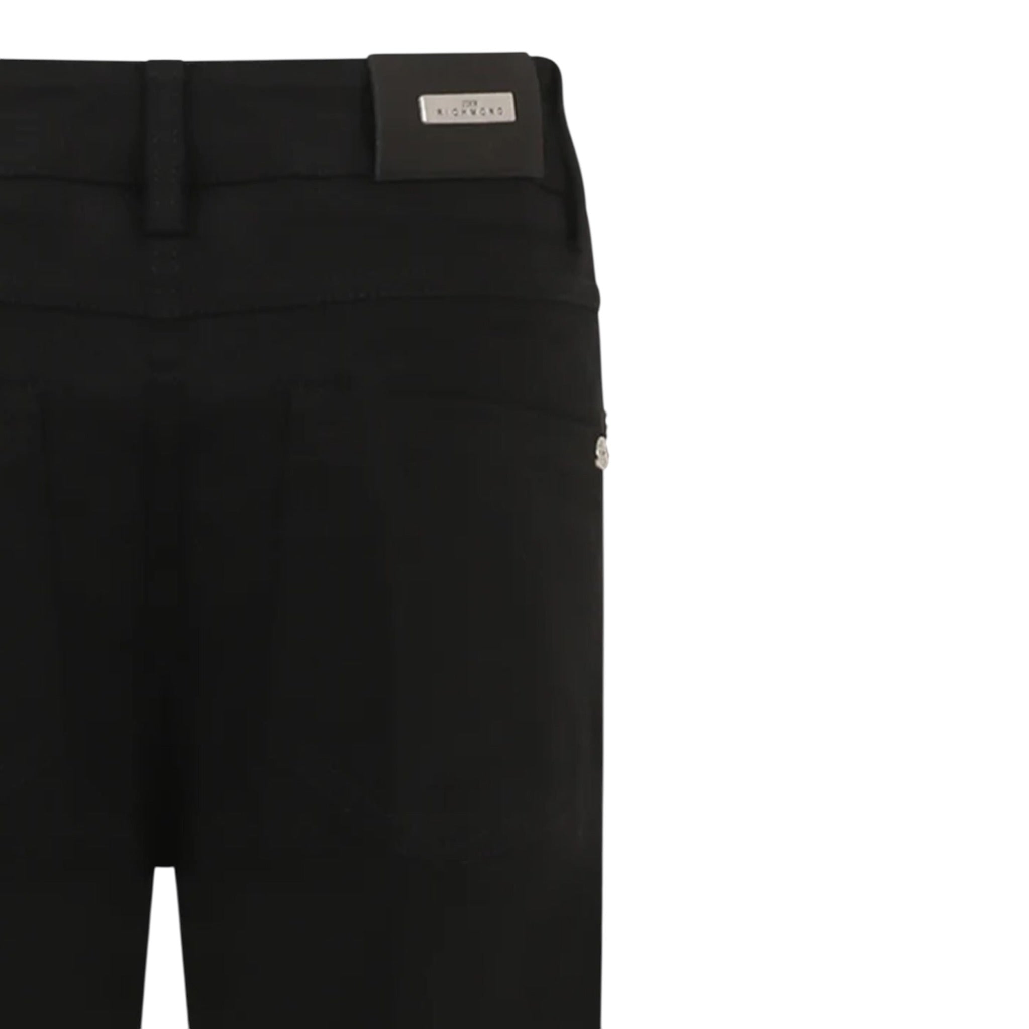 John Richmond Jeans tinta unita con Girovita Regolabile Nero per Bambino RBP25096JE NERO JOHN RICHMOND 