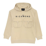 John Richmond Felpa con Cappuccio tinta unita con Tasconi Beige per Bambino RBP25135FE EIGE JOHN RICHMOND 