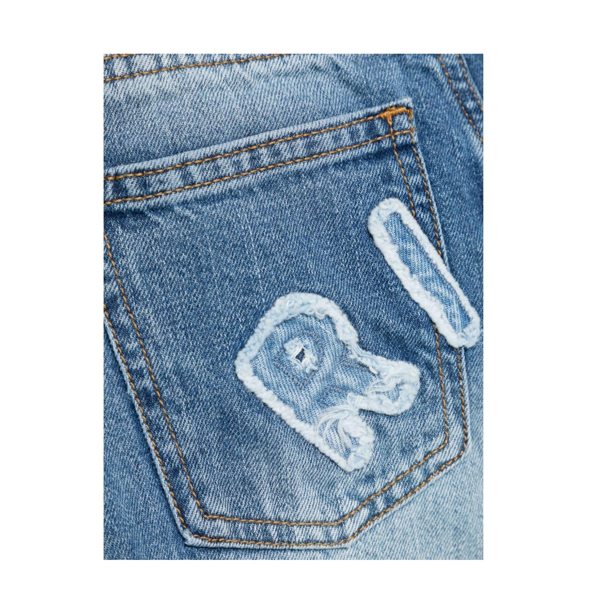 John Richmond Jeans tinta unita 5 Tasche Azzurro per Bambino RBP25189JE AZZURRO JOHN RICHMOND 