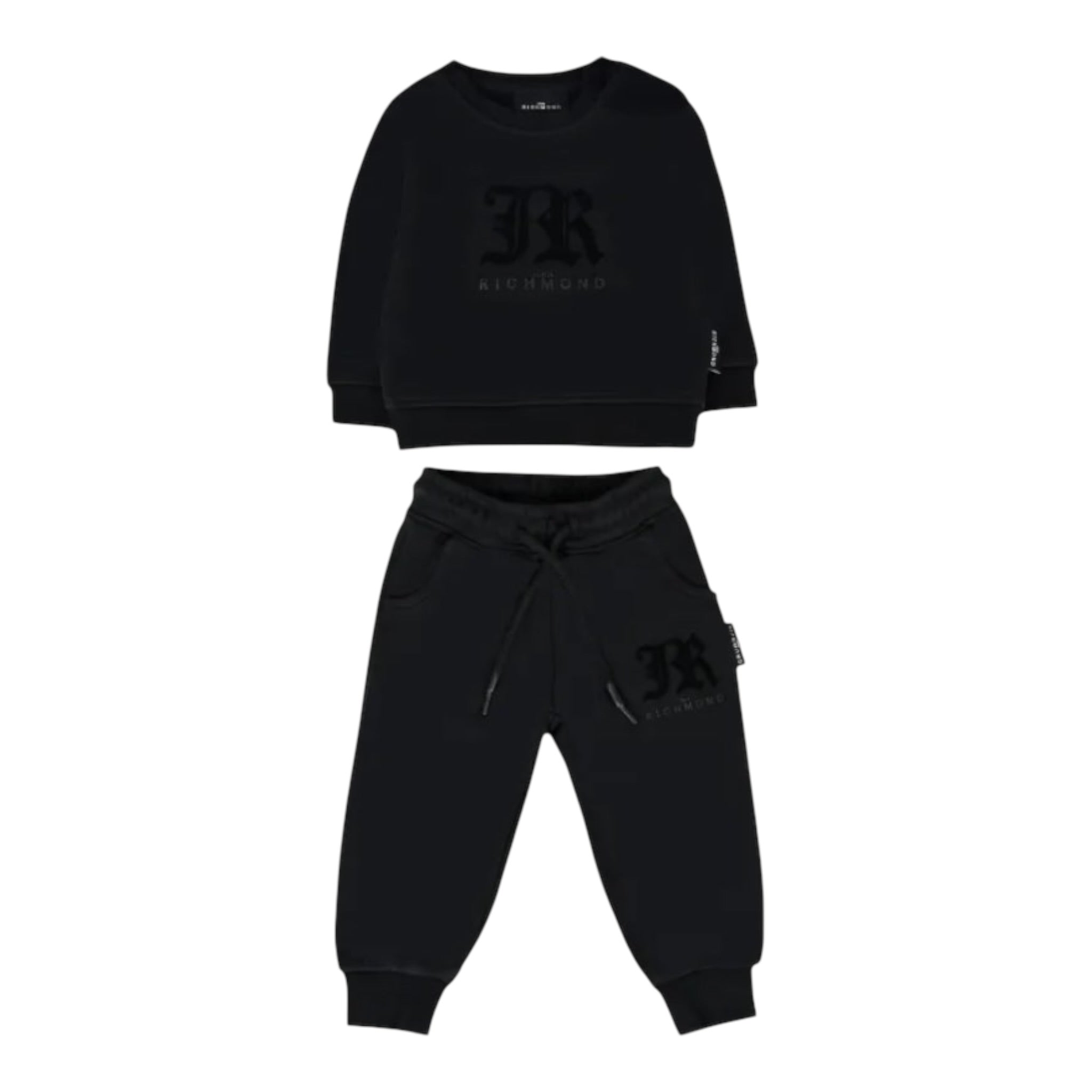 John Richmond Completo 2Pz Felpa-Pantalone Nero per Bambino RGA25002CFJ NERO JOHN RICHMOND 