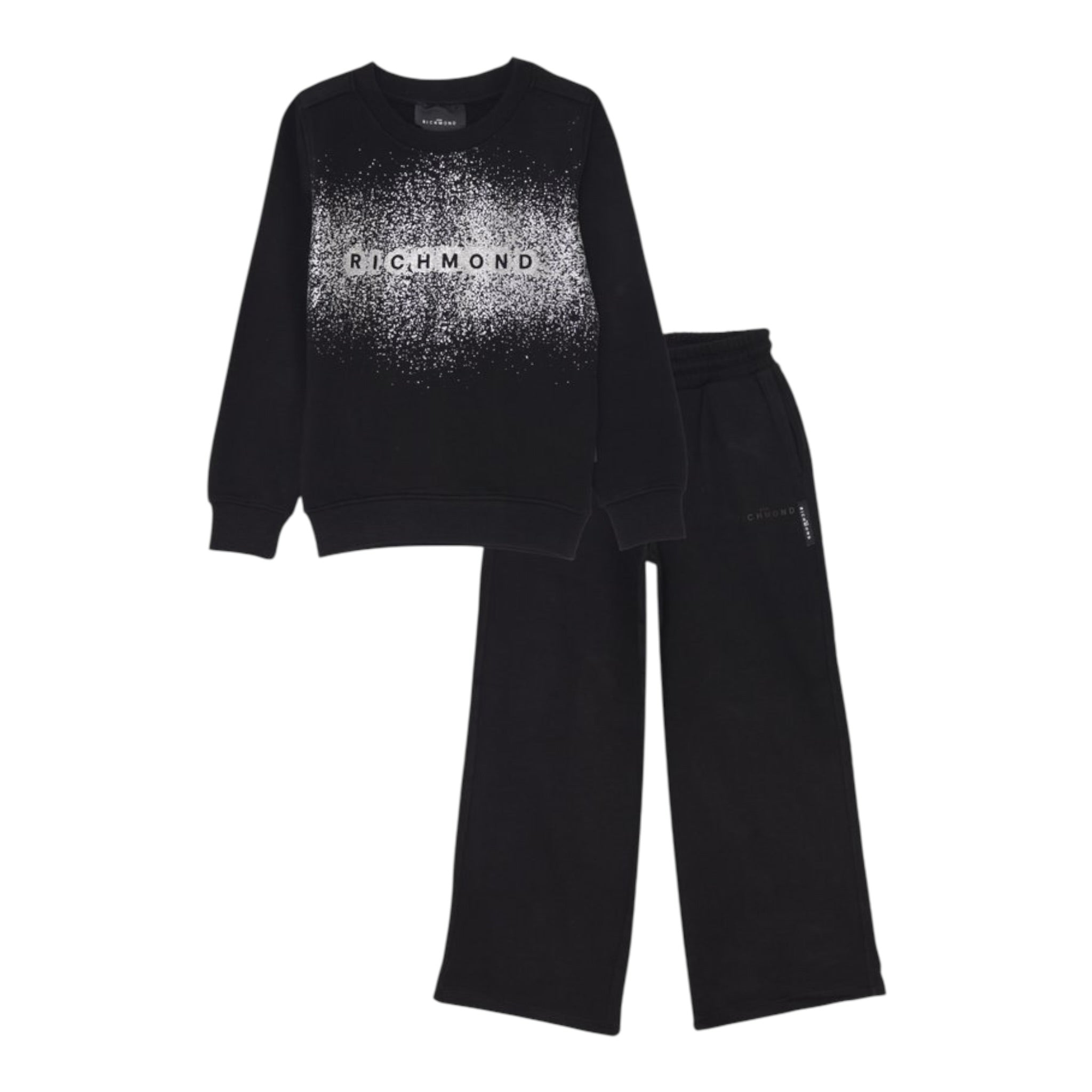 John Richmond Completo 2Pz Felpa-Pantalone Nero per Bambina RGA25007CFXX NERO JOHN RICHMOND 