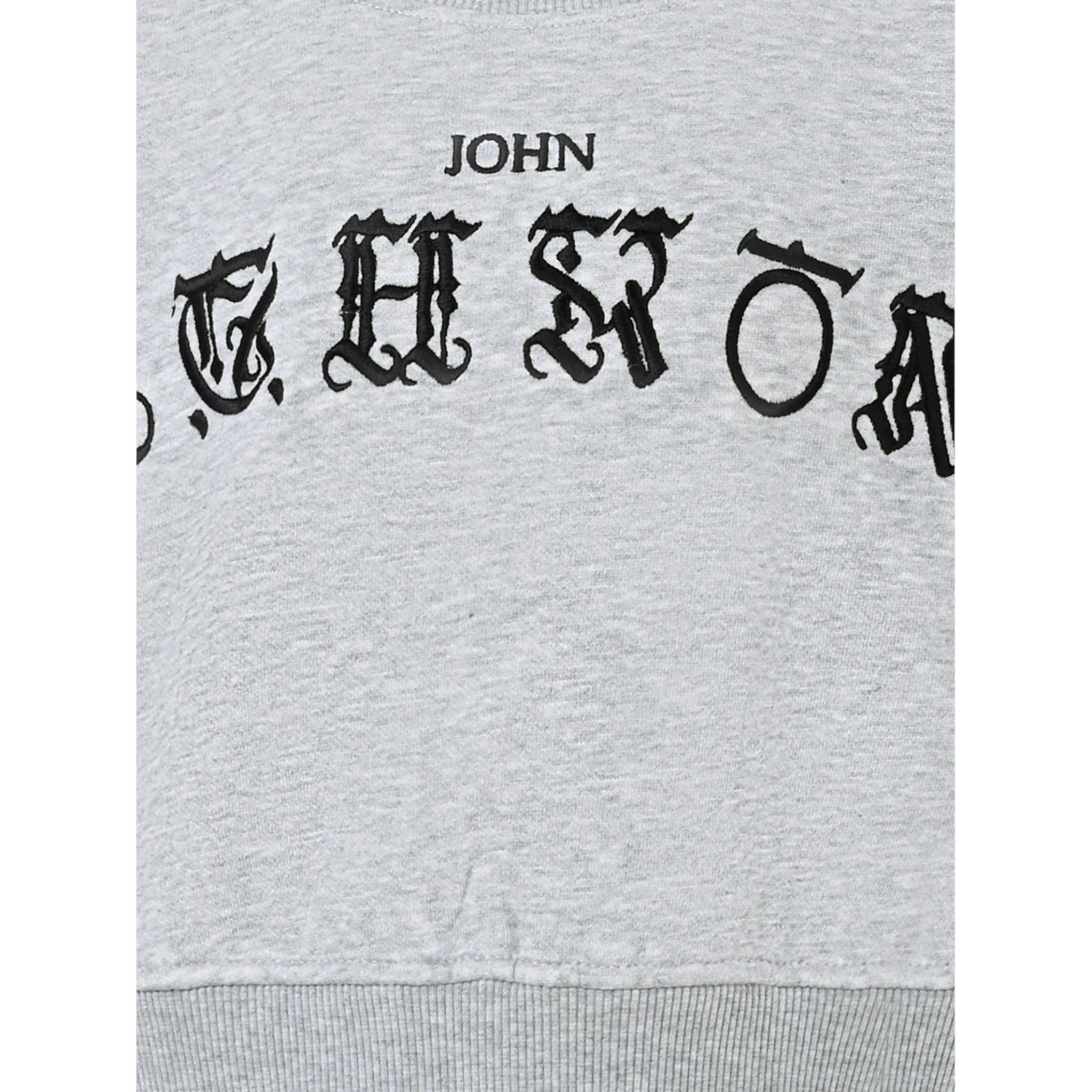 John Richmond Felpa Chiusa Girocollo tinta unita con Stampa Grigio per Bambina RGA25034FEX GRIGIO JOHN RICHMOND 