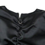 John Richmond Abito tinta unita con Zip Nero per Bambina RGA25069VE NERO JOHN RICHMOND 