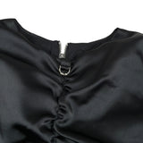 John Richmond Abito tinta unita con Zip Nero per Bambina RGA25069VE NERO JOHN RICHMOND 