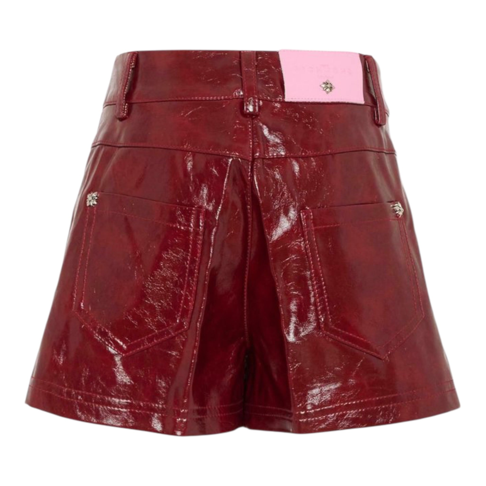 John Richmond Short tinta unita In Ecopelle Rosso per Bambina RGA25098SHX ROSSO JOHN RICHMOND 