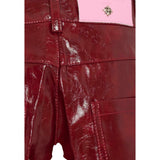 John Richmond Short tinta unita In Ecopelle Rosso per Bambina RGA25098SHX ROSSO JOHN RICHMOND 