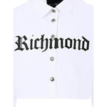 John Richmond Camicia Manica Lunga Itnta Unita Modello Crop Bianco per Bambina RGA25116CAJ BIANCO JOHN RICHMOND 