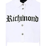John Richmond Camicia Manica Lunga Itnta Unita Modello Crop Bianco per Bambina RGA25116CAJ BIANCO JOHN RICHMOND 
