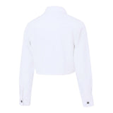 John Richmond Camicia Manica Lunga Itnta Unita Modello Crop Bianco per Bambina RGA25116CAX BIANCO JOHN RICHMOND 