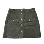 John Richmond Gonna tinta unita con Brillantini Verde per Bambina RGA25143GOX VERDE JOHN RICHMOND 
