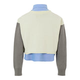 John Richmond Maglia Manica Lunga con Finta Camicia Multicolor per Bambina RGA25172MA MULTICOLOR JOHN RICHMOND 