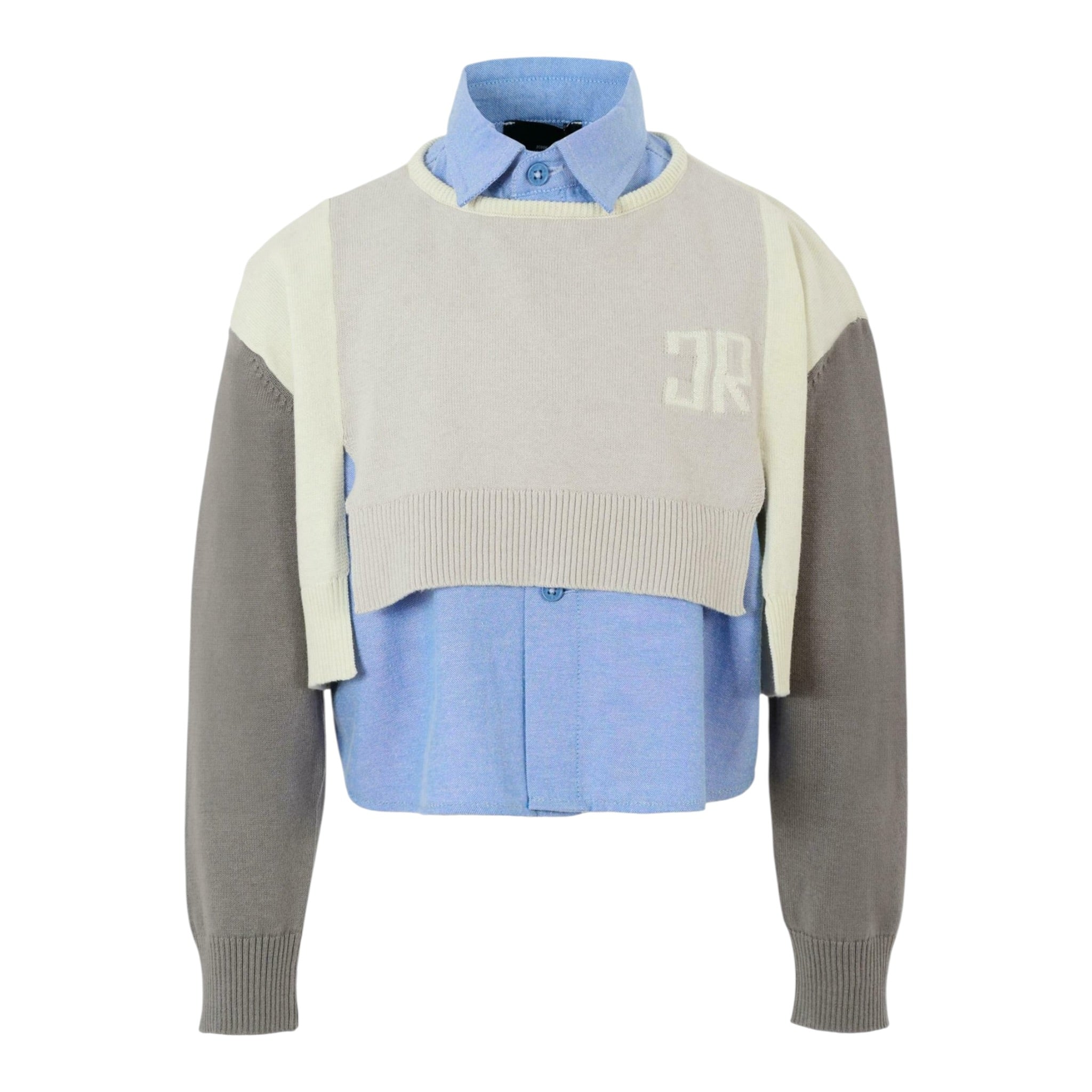 John Richmond Maglia Manica Lunga con Finta Camicia Multicolor per Neonata RGA25172MAN MULTICOLOR JOHN RICHMOND 