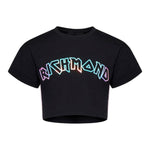 John Richmond T-Shirt tinta unita con Stampa Nero per Bambina RGA25224TS NERO JOHN RICHMOND 