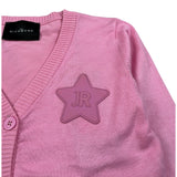 John Richmond Cardigan Tint Unita con Logo Rosa per Bambina RGA26021CD ROSA JOHN RICHMOND 