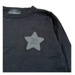 John Richmond Maglia Girocollo tinta unita con Logo Nero per Bambina RGA26023MA NERO JOHN RICHMOND 