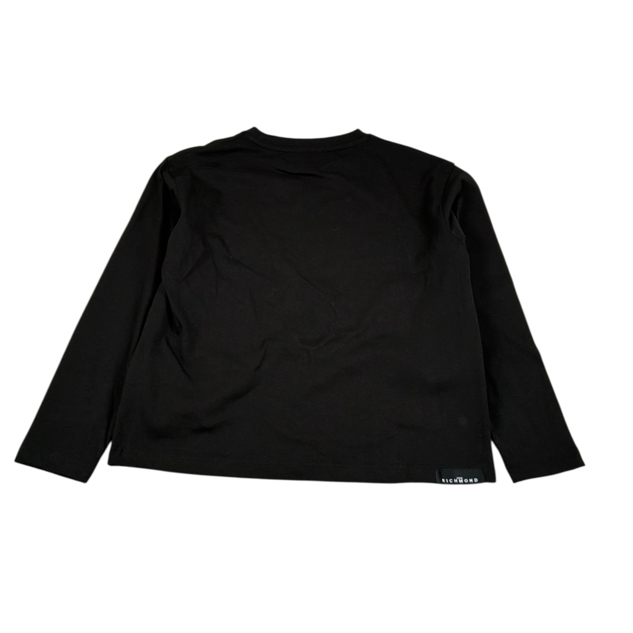 John Richmond Shirt tinta unita Girocollo con Stampa Nero per Bambina RGA26031TS NERO JOHN RICHMOND 